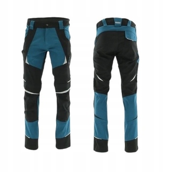 Spodnie Robocze Sara Cottonflex Bawełna Stretch komfort Czarny+Petrol 46-S