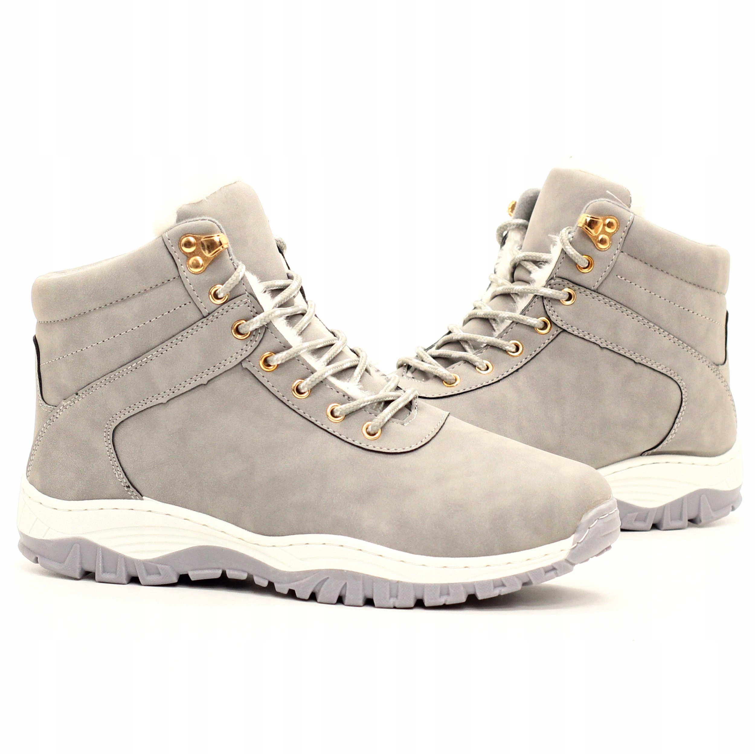 BUTY ZIMOWE DAMSKIE TRAPERY OCIEPLANE ŚNEGOWCE TREKINGOWE Wysokość obcasa/platformy 2 cm