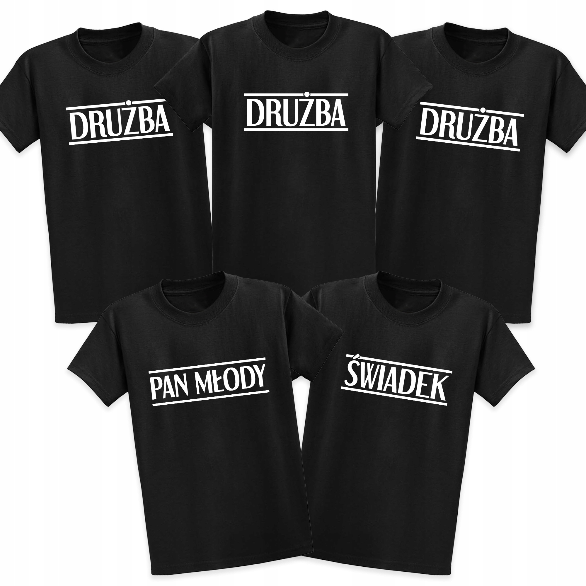 Sada pánských triček na rozlučku se svobodou ženich, družička, svědek XL