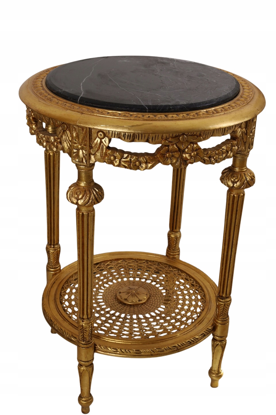 OKRĄGŁY KWIETNIK -STOLIK Stylowy Z Marmurowym Blatem