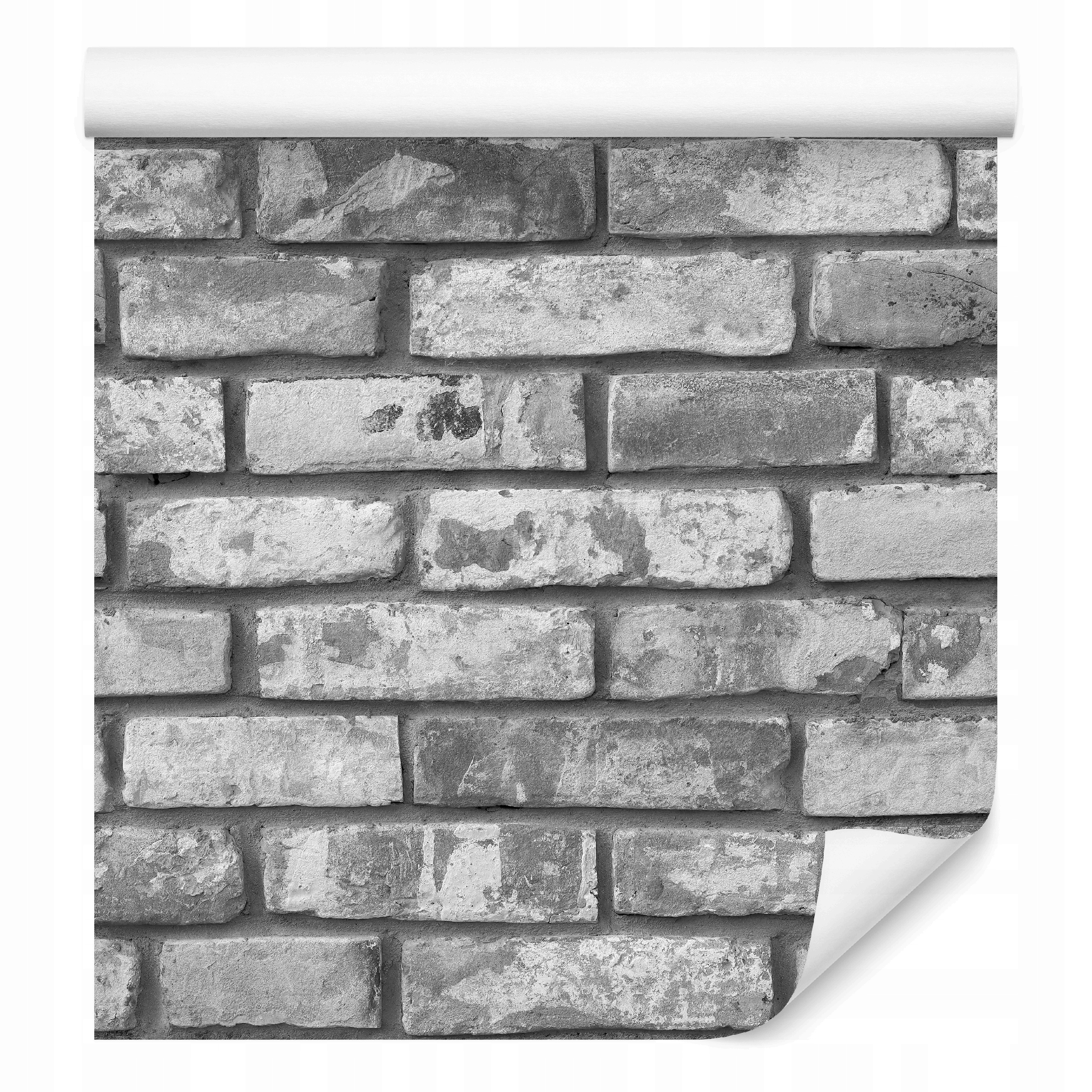 Omyvatelná tapeta Stará šedá Cihla 3D do ložnice