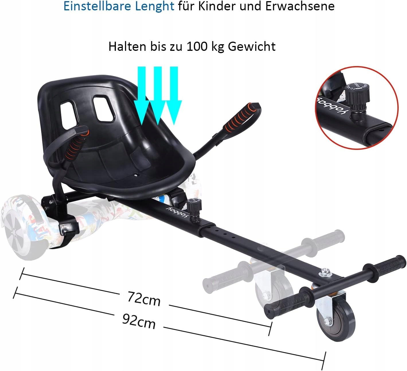 Gokart do hoverboard Fastvert Akcesoria do siedzenia
