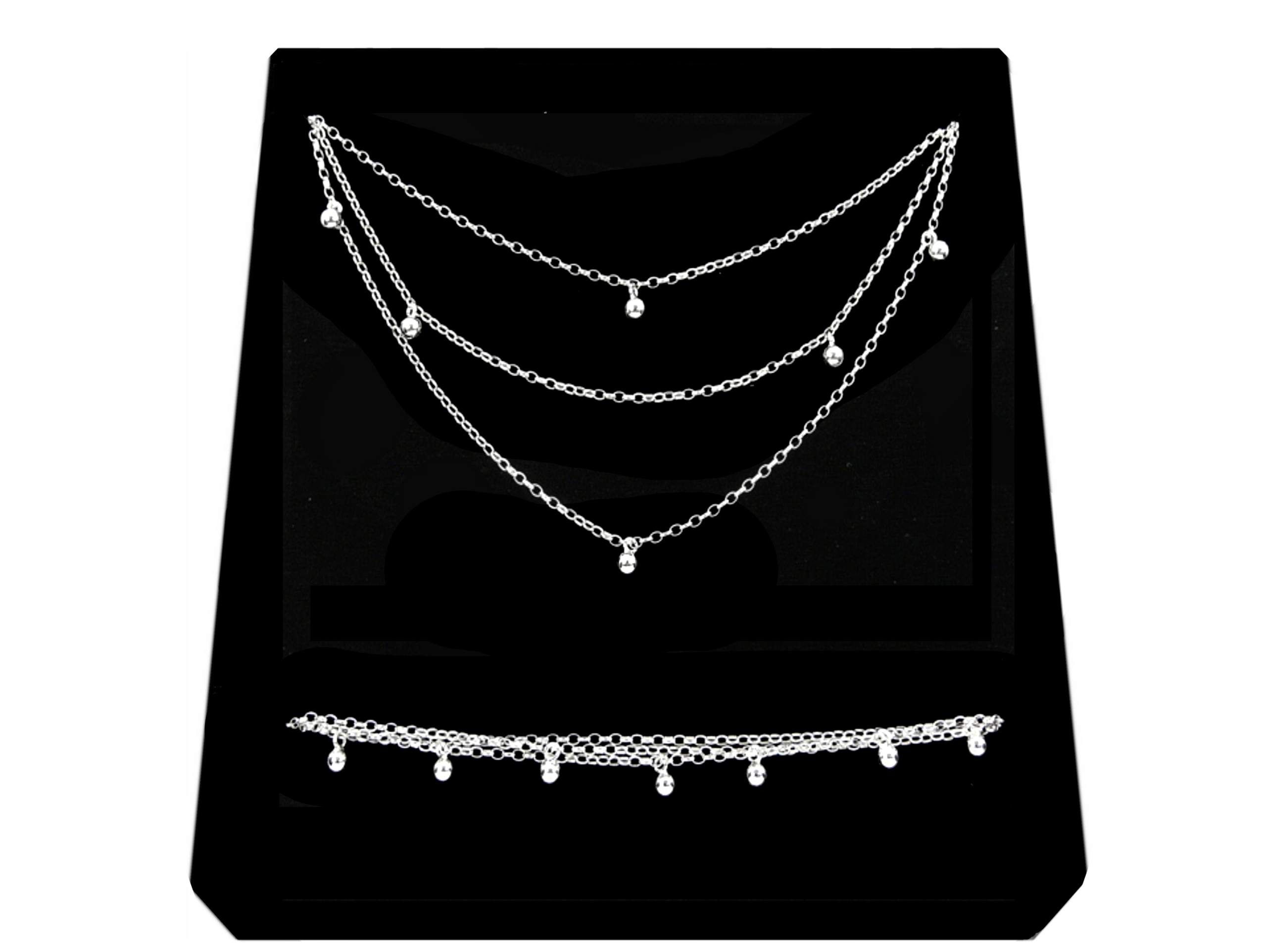 

Srebrny Komplet Naszyjnik Bransoletka srebro 925