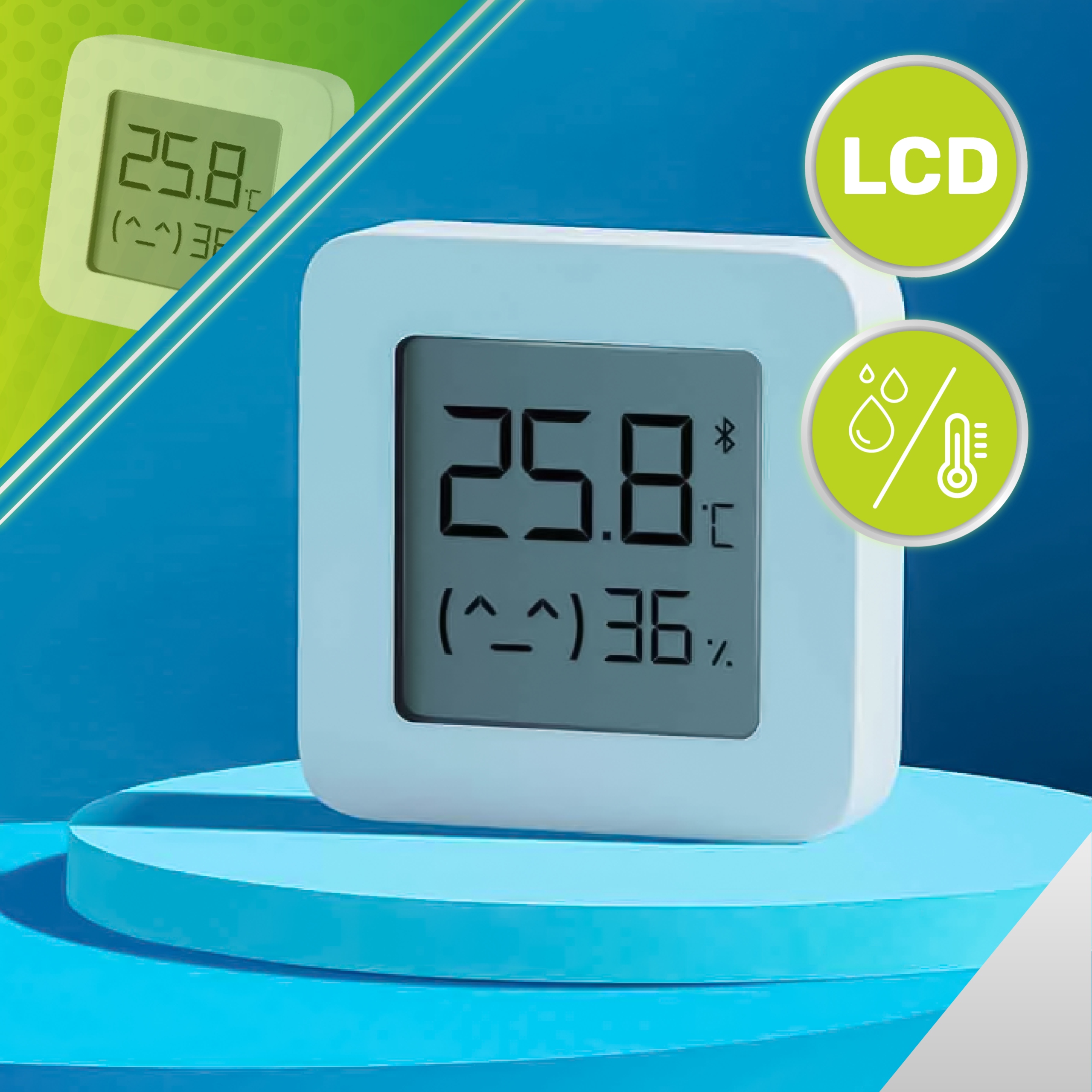 CZUJNIK TEMPERATURY I WILGOCI XIAOMI MONITOR 2 LCD HIGROMETR BLUETOOTH Seria Mi Temperature & Humidity Monitor 2