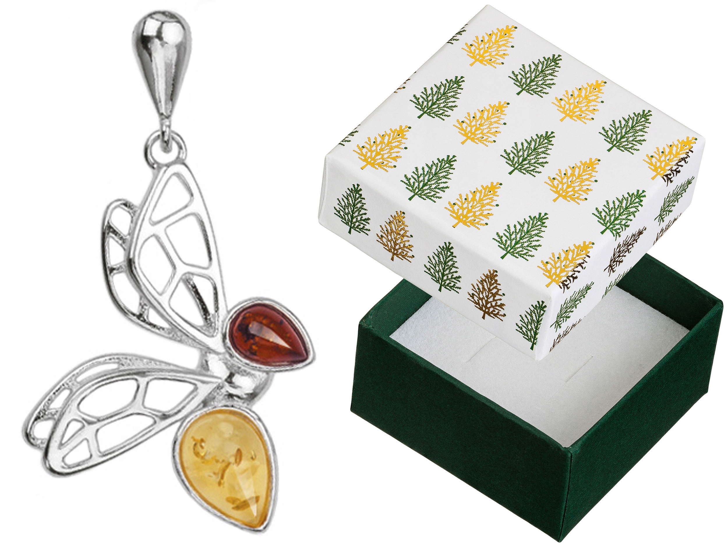 Stříbrný Přívěsek Včelka s jantarem Ažurový dámský přívěsek Včela