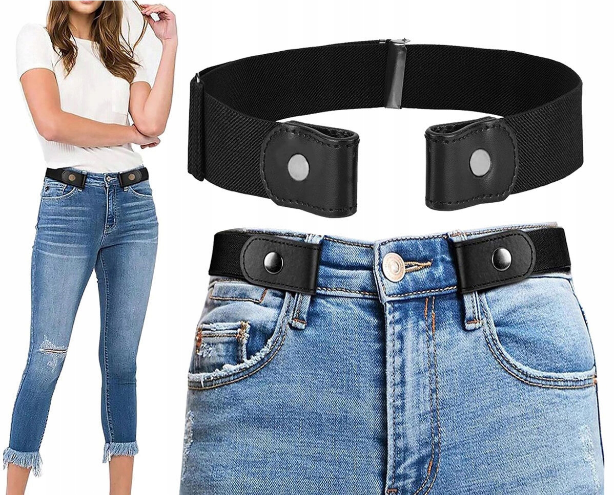 Женский эластичный резиновый ремень без пряжки для брюк