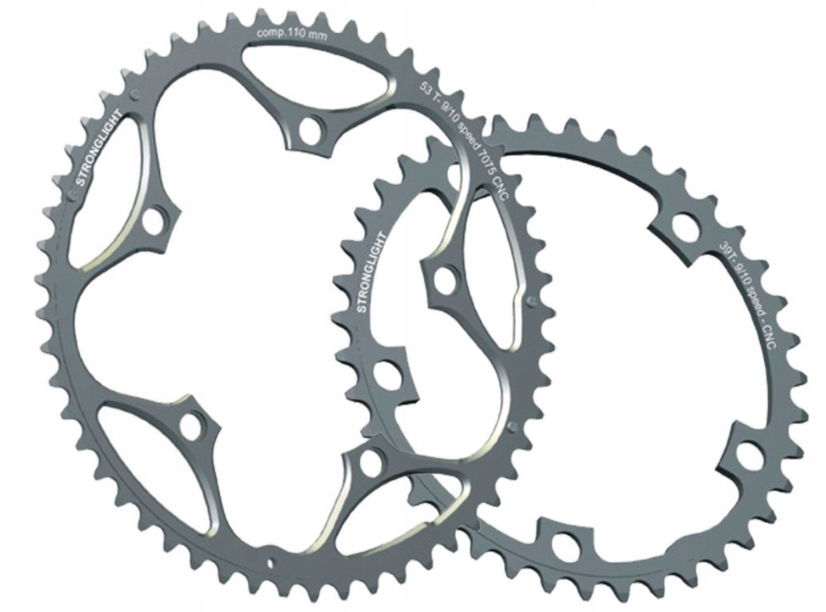 Zebatka Stronglight Type 110 S Vnější 52 Z Stříbrná 7075-T6