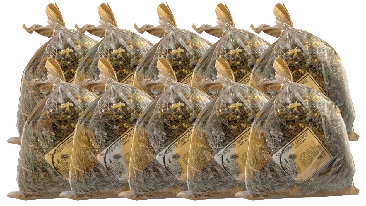 Levně Wio-Mar Jasanové seno pro hlodavce a králíky 300 g s bylinkami 10 ks