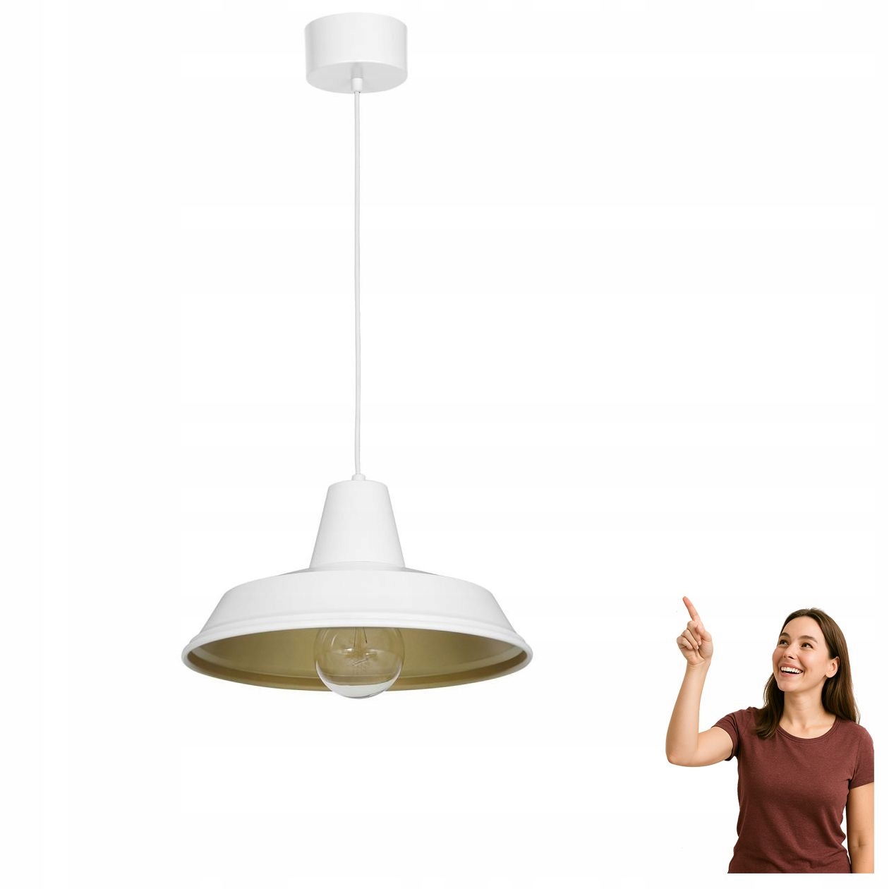 Kuchynská závesná lampa biela Class 4031 Luminex