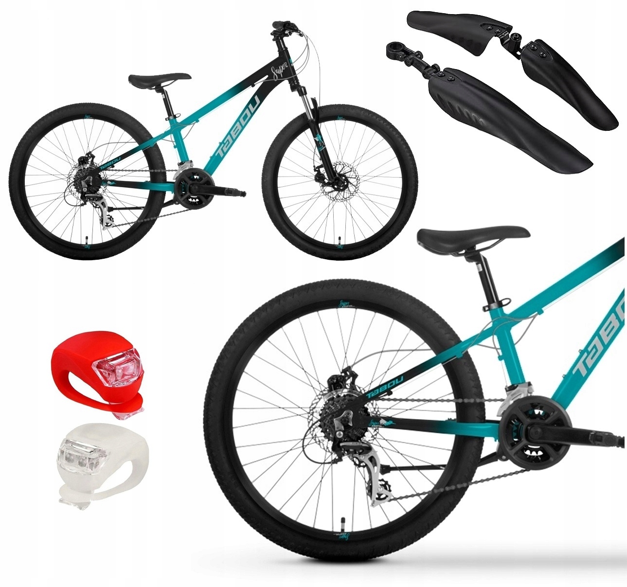 Rower 24 Dla Dziewczynki Shimano Górski Mtb Tabou Supergirl Błotniki