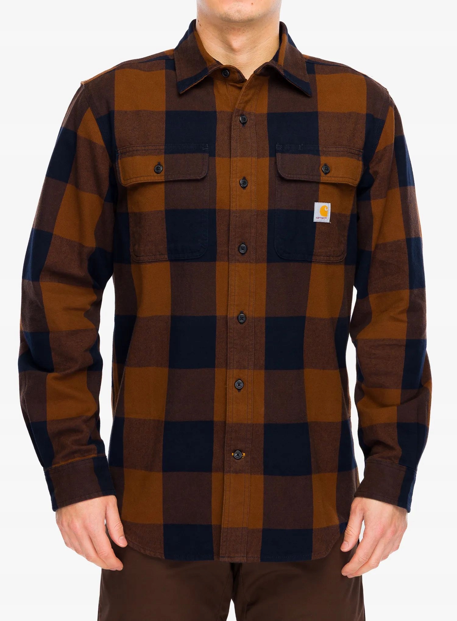 Košile Carhartt s dlouhým rukávem a kostkovaným vzorem red duck XL