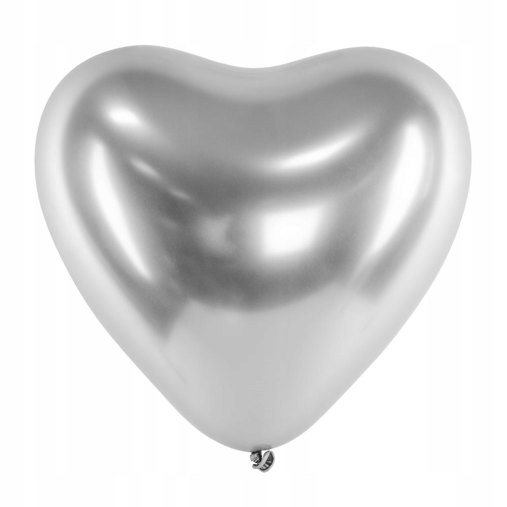 

Balony serca Chrom glossy srebrne 27cm 50szt