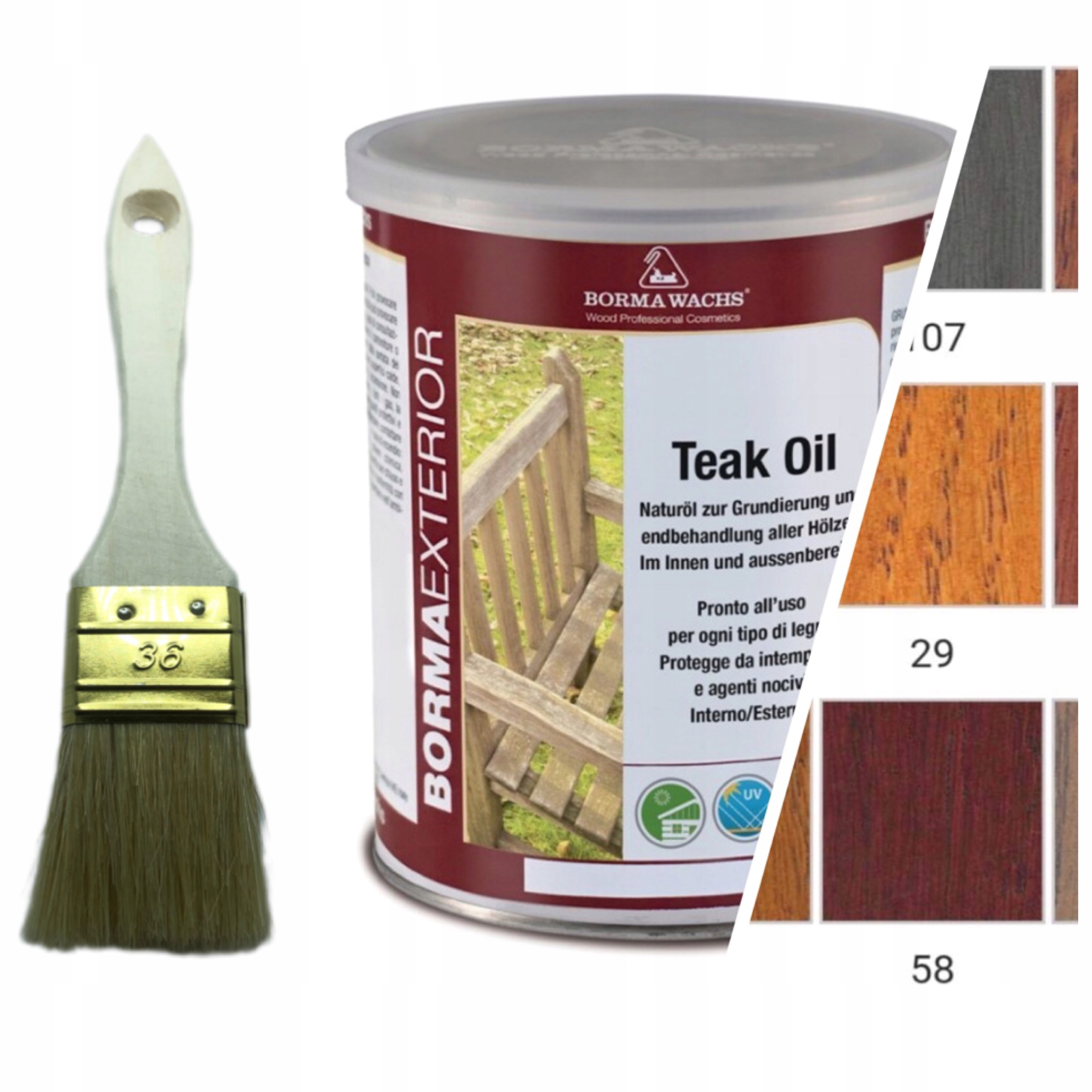 Olej Teak Tekowy Do Drewna Barwiony 1 Litr