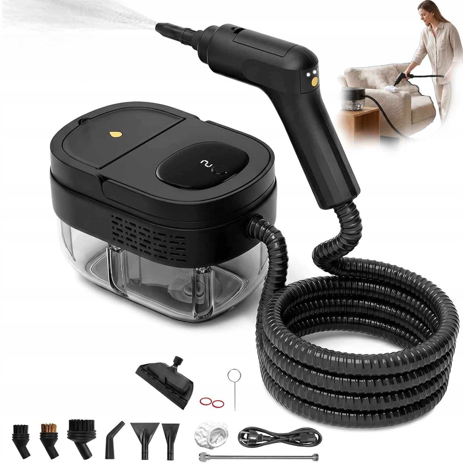Parní Čistič Parní Mop 2500W Sada Nástavců Na Mytí Čištění