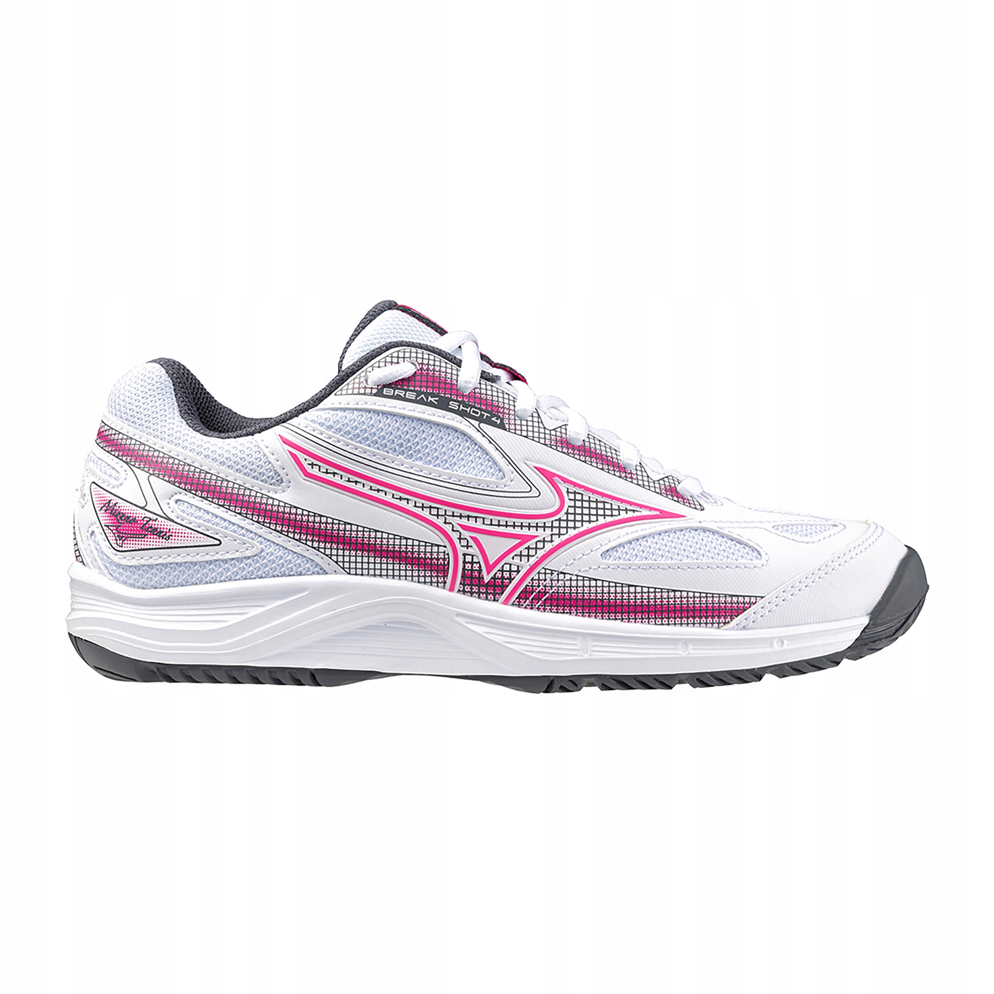 Buty do tenisa damskie Mizuno Break Shot 4 Ac white pink tetra turbulen