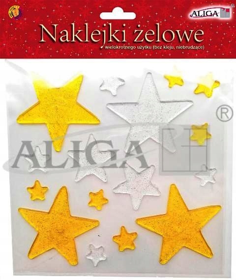 naklejki żelowe gwiazdki  19cm x 19cm | ZNK-5888 — 3