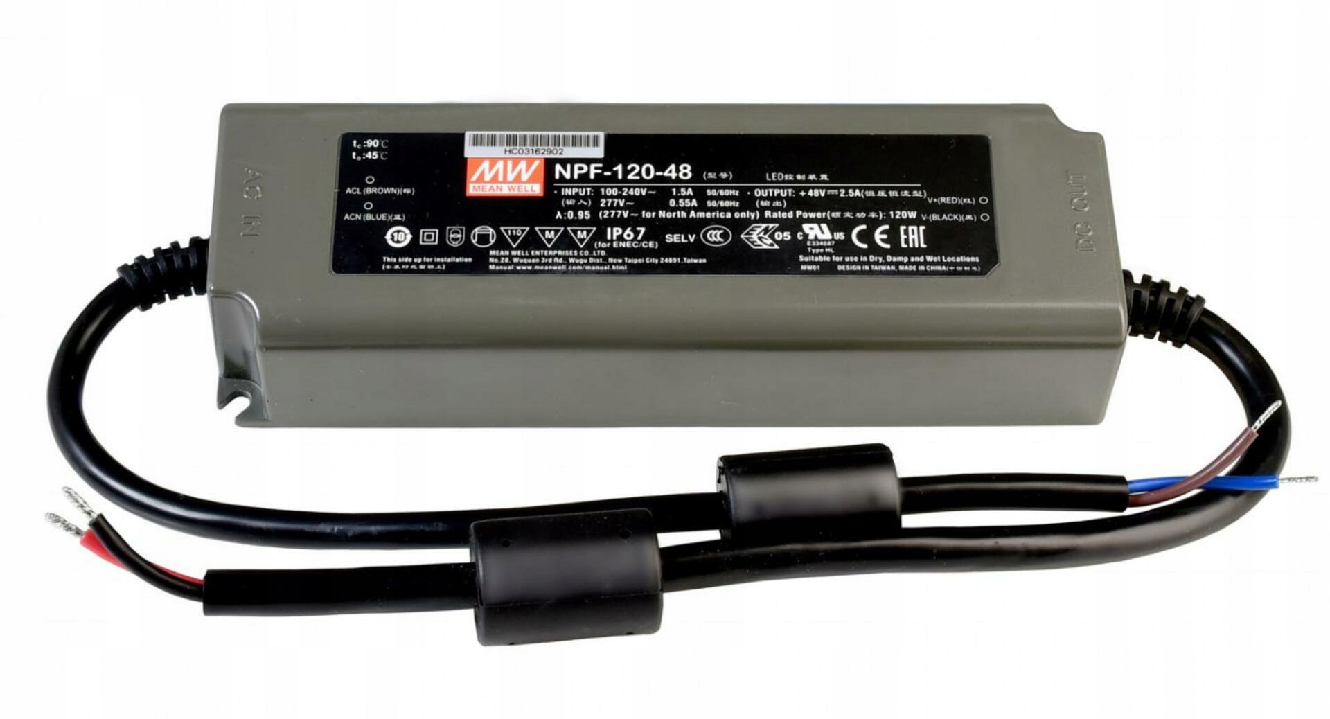 Light Impressions Meanwell napájení CV, NPF-120-48 konstantní napětí 0-2500