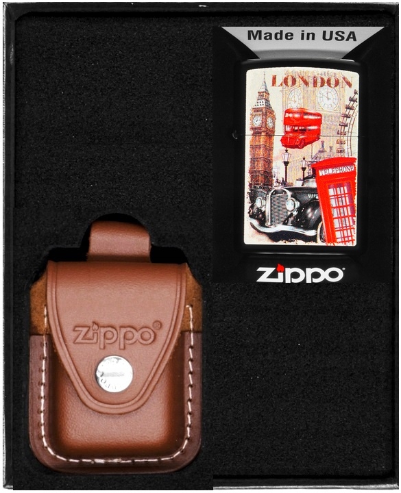 Sada Zippo Zapalovač London Design Dárková No4