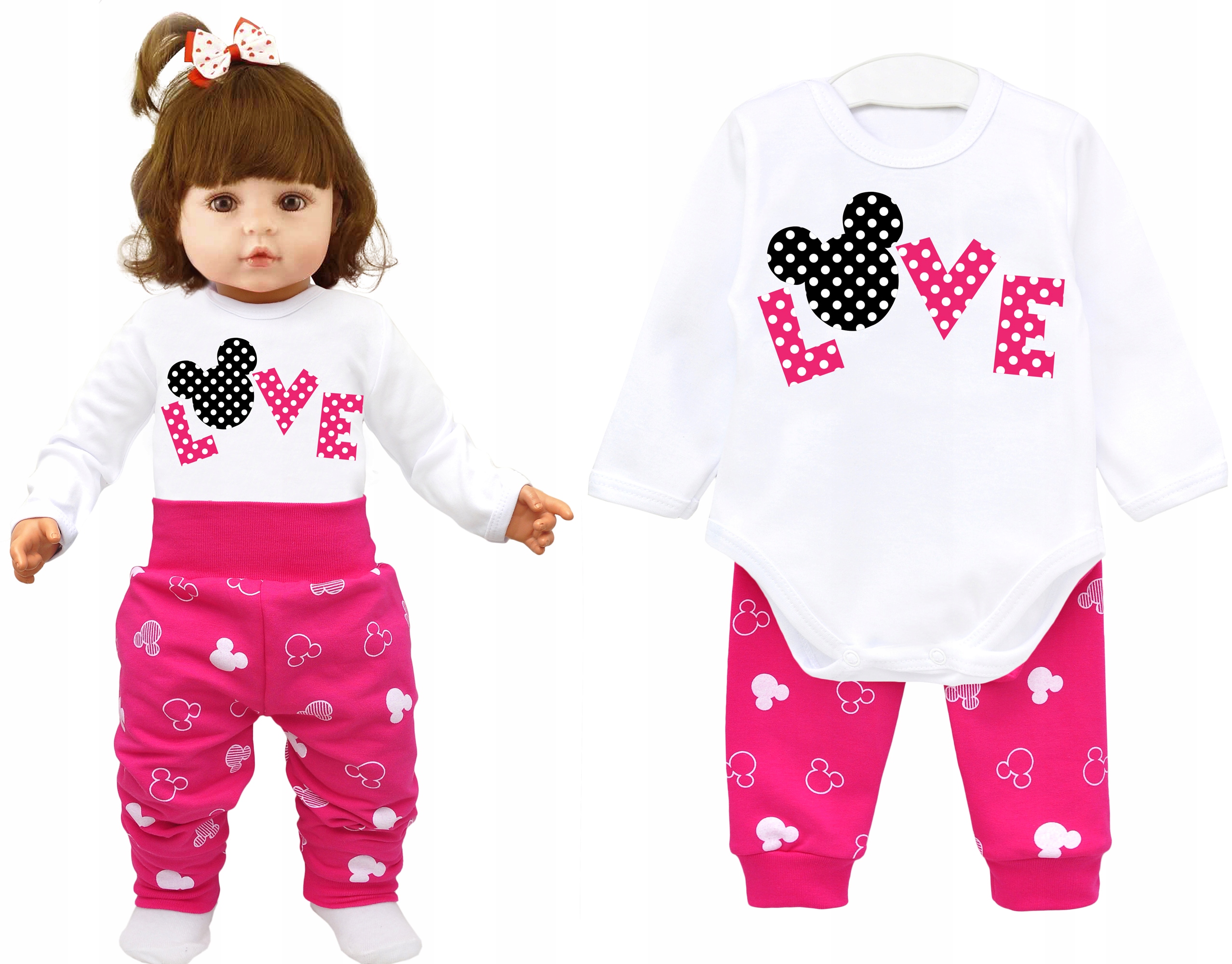 

Komplet dziecięcy 2 cz Love Myszka Minnie r. 68
