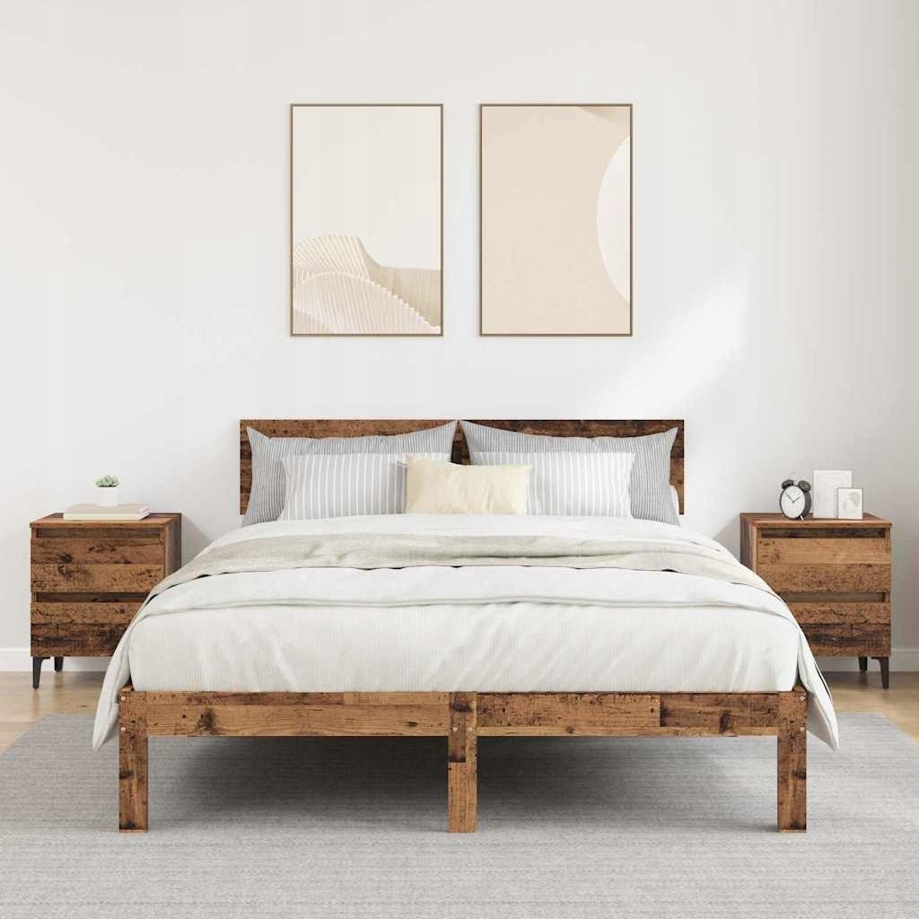 Nočné stolíky 2 ks Staré drevo 40x35x50 cm inžinierske