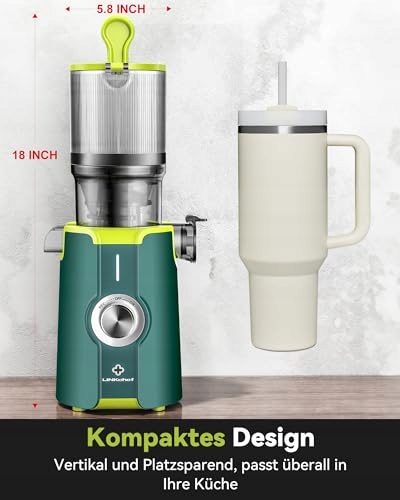 LINKCHEF Wolnoobrotowa Wyciskarka 200W 1.2L BPA Free — miniatura 7