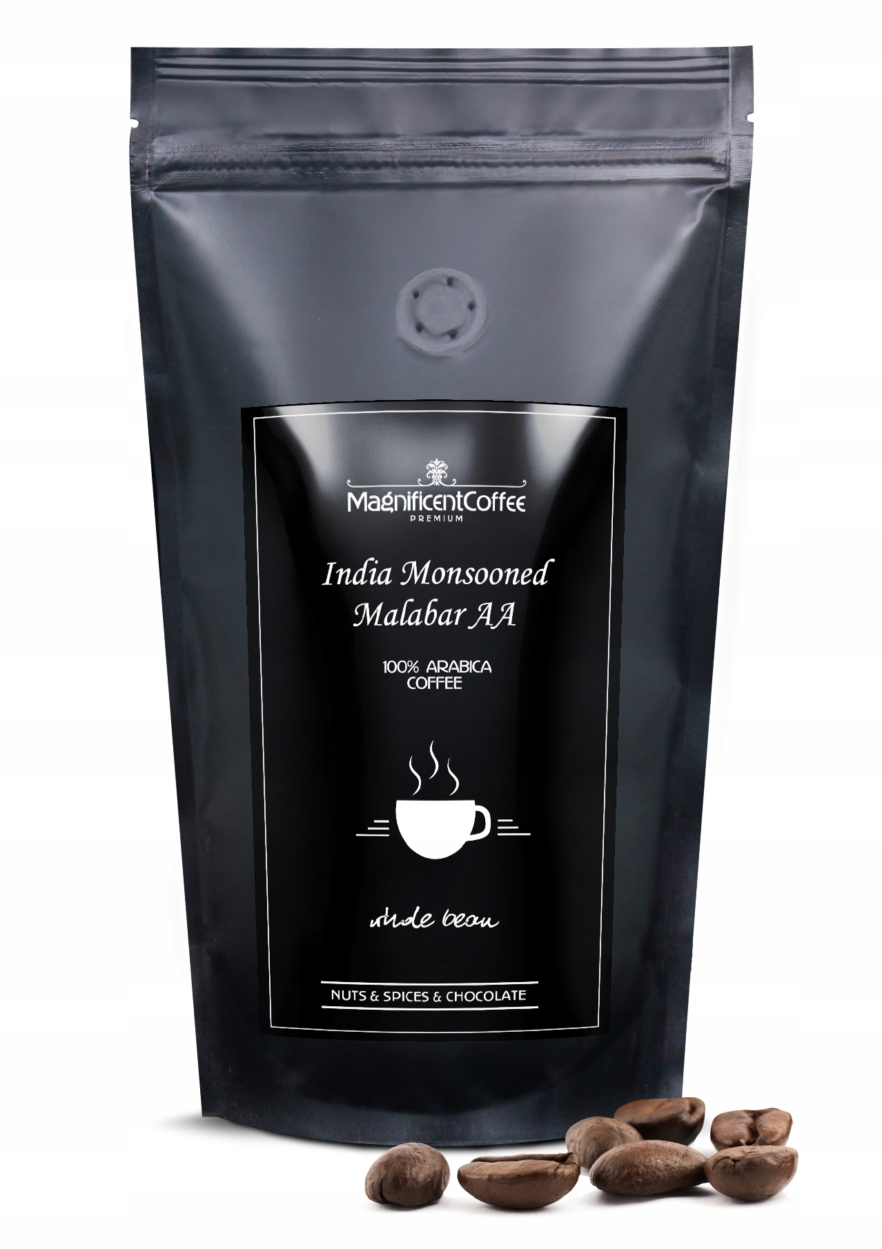 Kawa ziarnista Indie Monsooned Malabar Aa 1kg, Arabica Próbka Kawy Gratis!