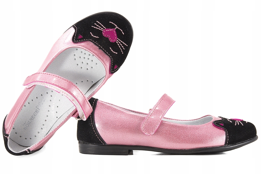 KORNECKI 6818 BALERINKI DZIEWCZĘCE PÓŁBUTY róż 26