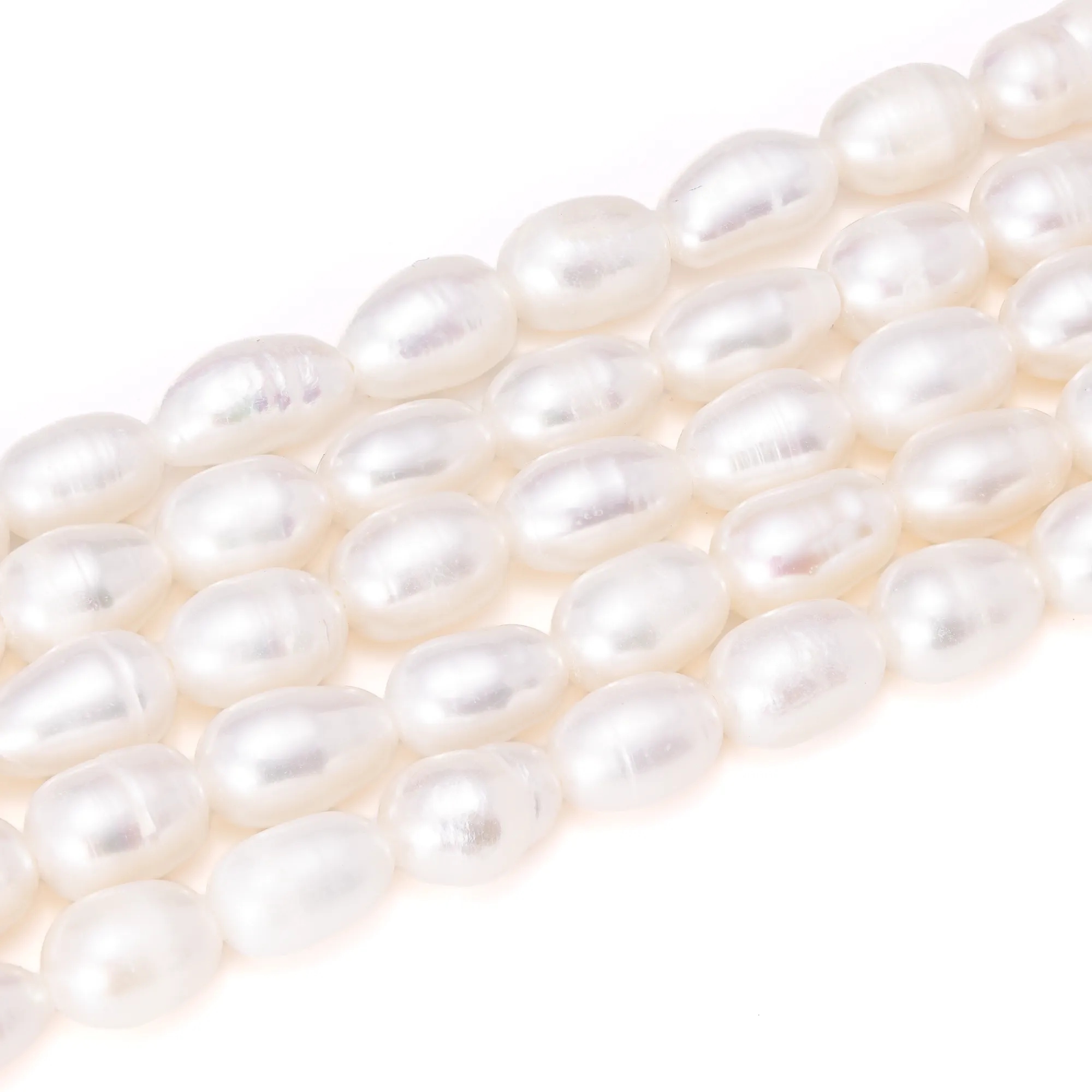 Sladkovodní perla bílá rýže 7-8 mm přírodní Pro Šperky