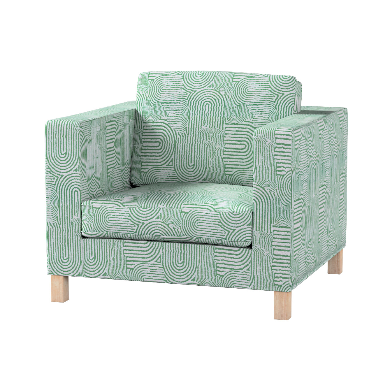 Potah na křeslo Karlanda Ikea mátově-ecru