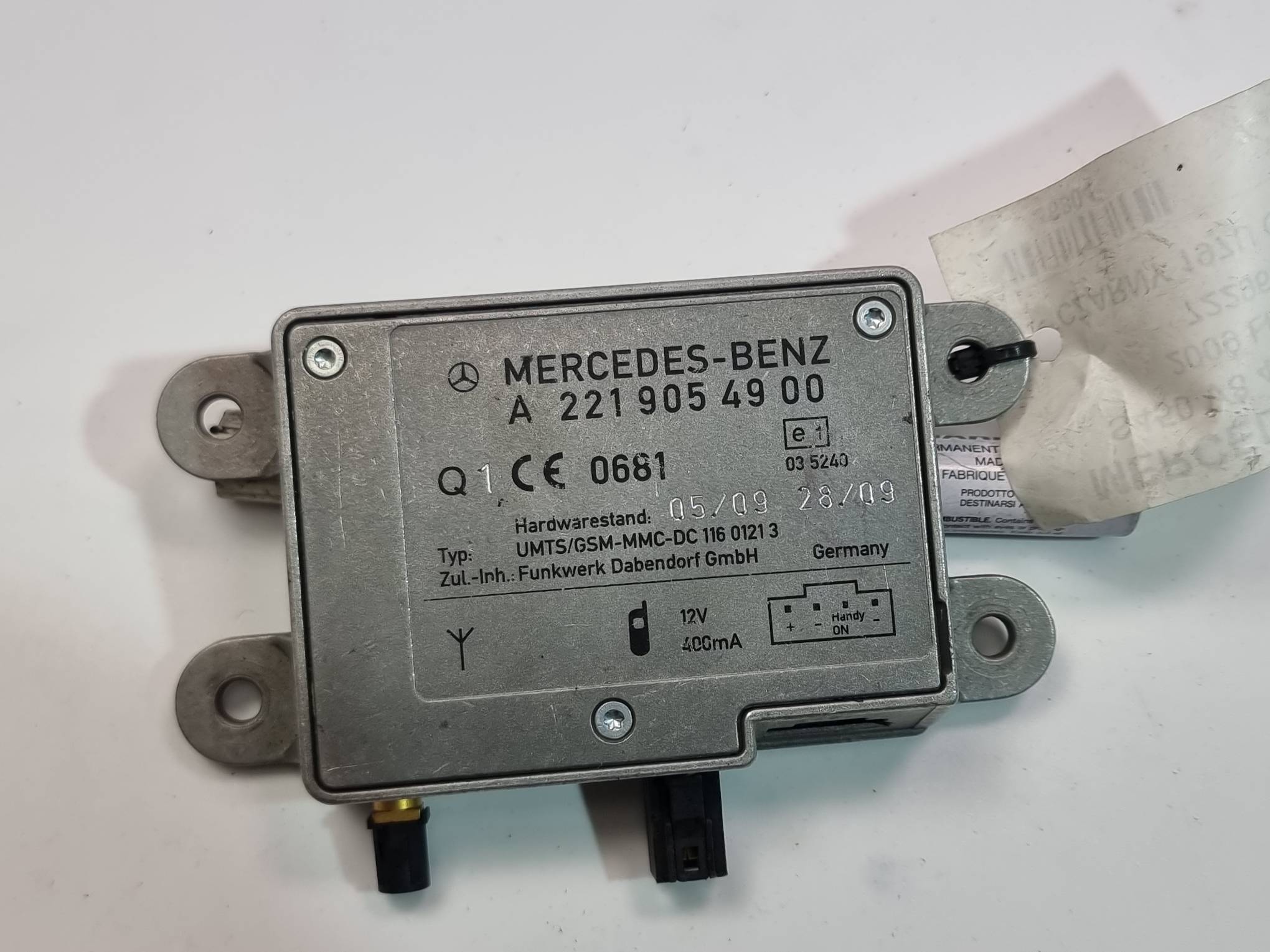 module amplifier ANTENY A2219054900 Mercedes-BENZ W221