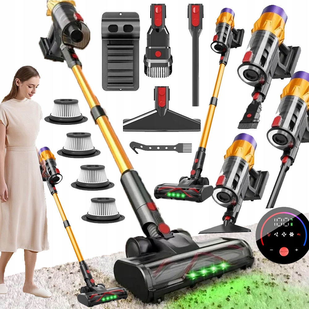 6V1 Vysavač Led Elektrokartáč 550W