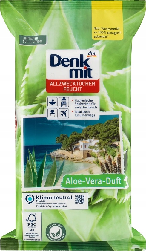 

Denkmit Mokre Ściereczki Chusteczki Aloe Vera 50sz