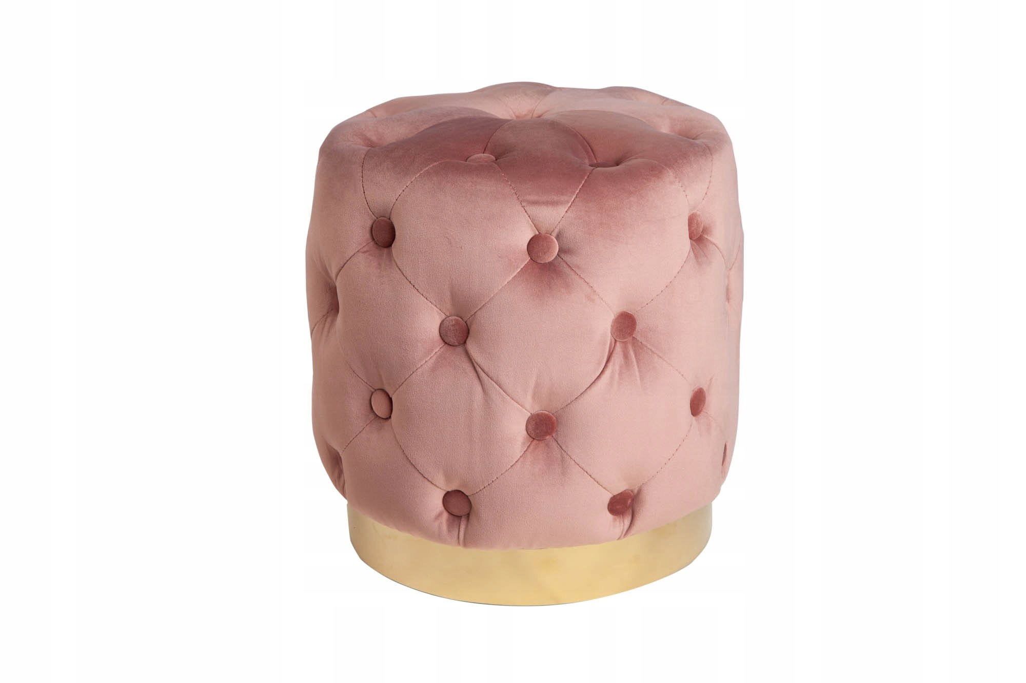 Pufa w stylu barokowym 35 cm różowo-złota 40733