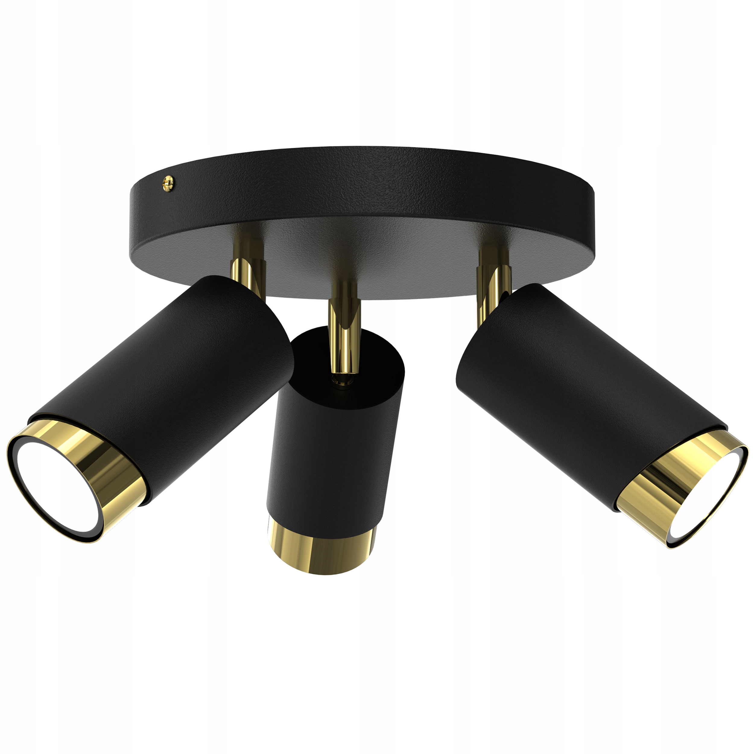 Stropní Svítidlo Lišta Stropní Svítidlo Tuby Kov GU10 Loft Spot Černá Zlatá