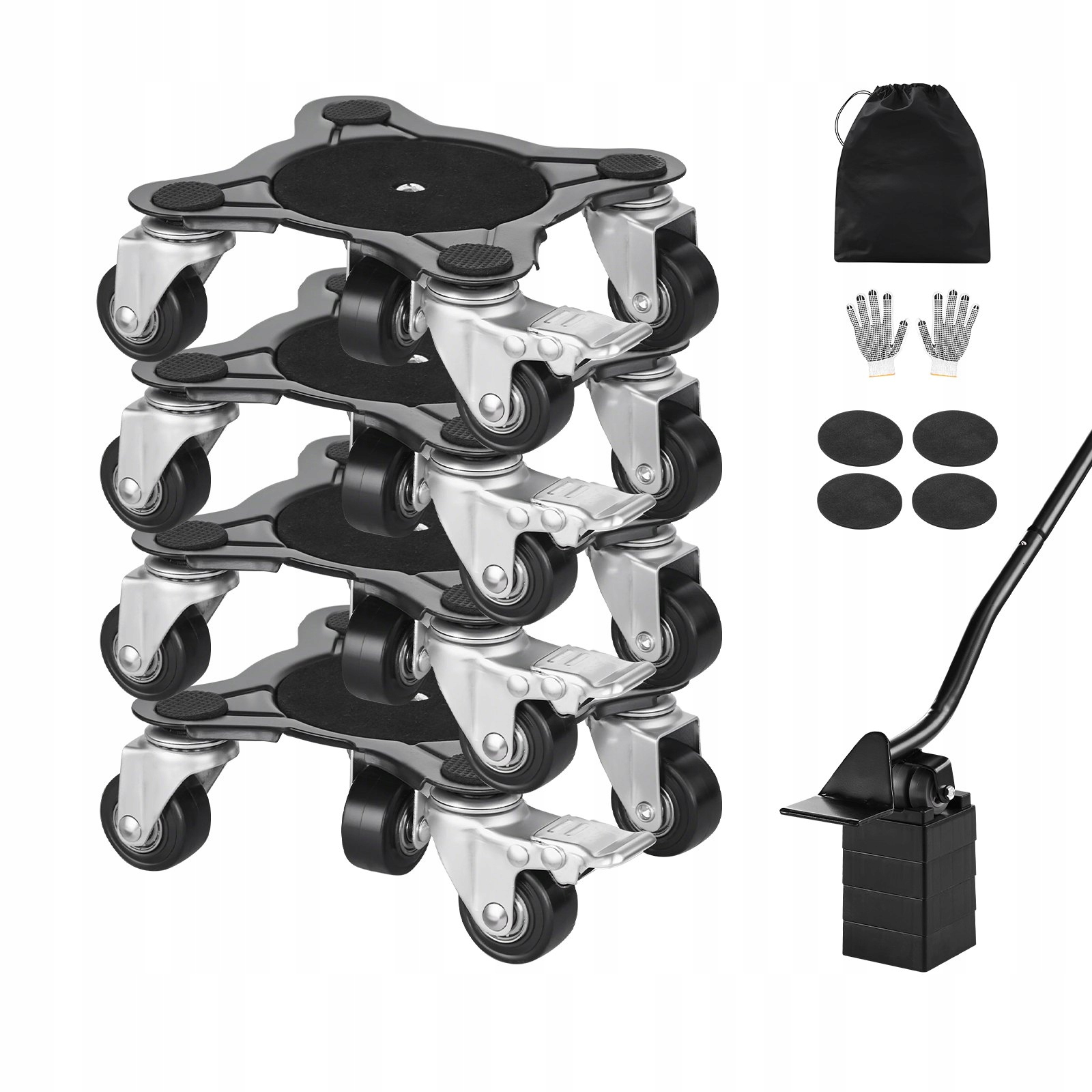 Prepravné vozíky na nábytok Platforma Zdvihák Sada 4 Kusy 544 kg