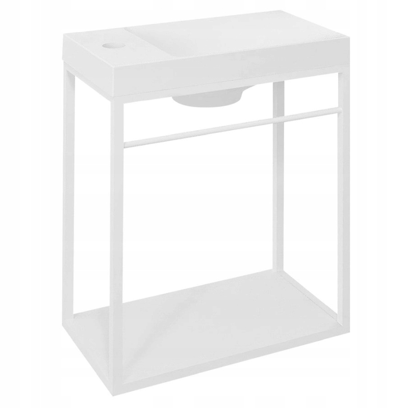 Sapho Crest konzola pod umývadlo s poličkou 39.5x45x217 cm biela matná AR502