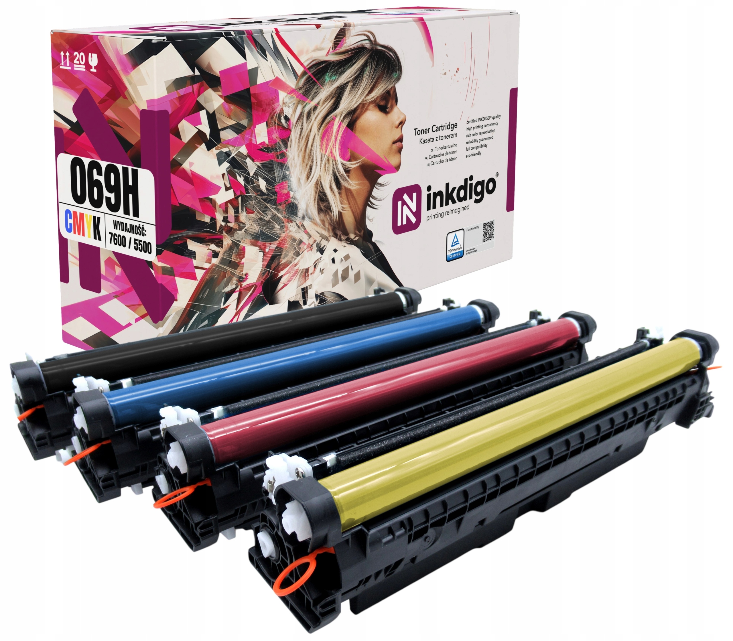 4x Toner s Čipem pro Canon 069H i-SENSYS MF752 754