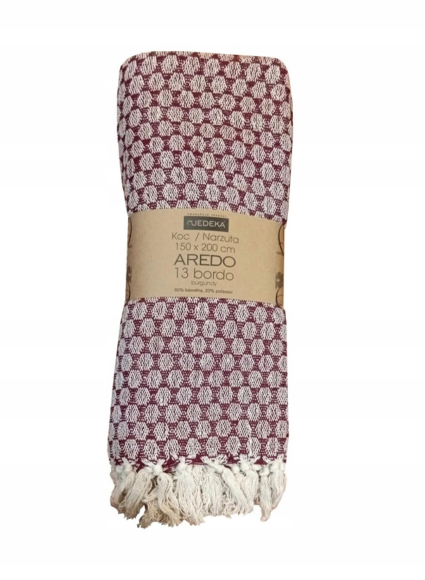 Bavlněná přikrývka Aredo 150x200 bordo 13
