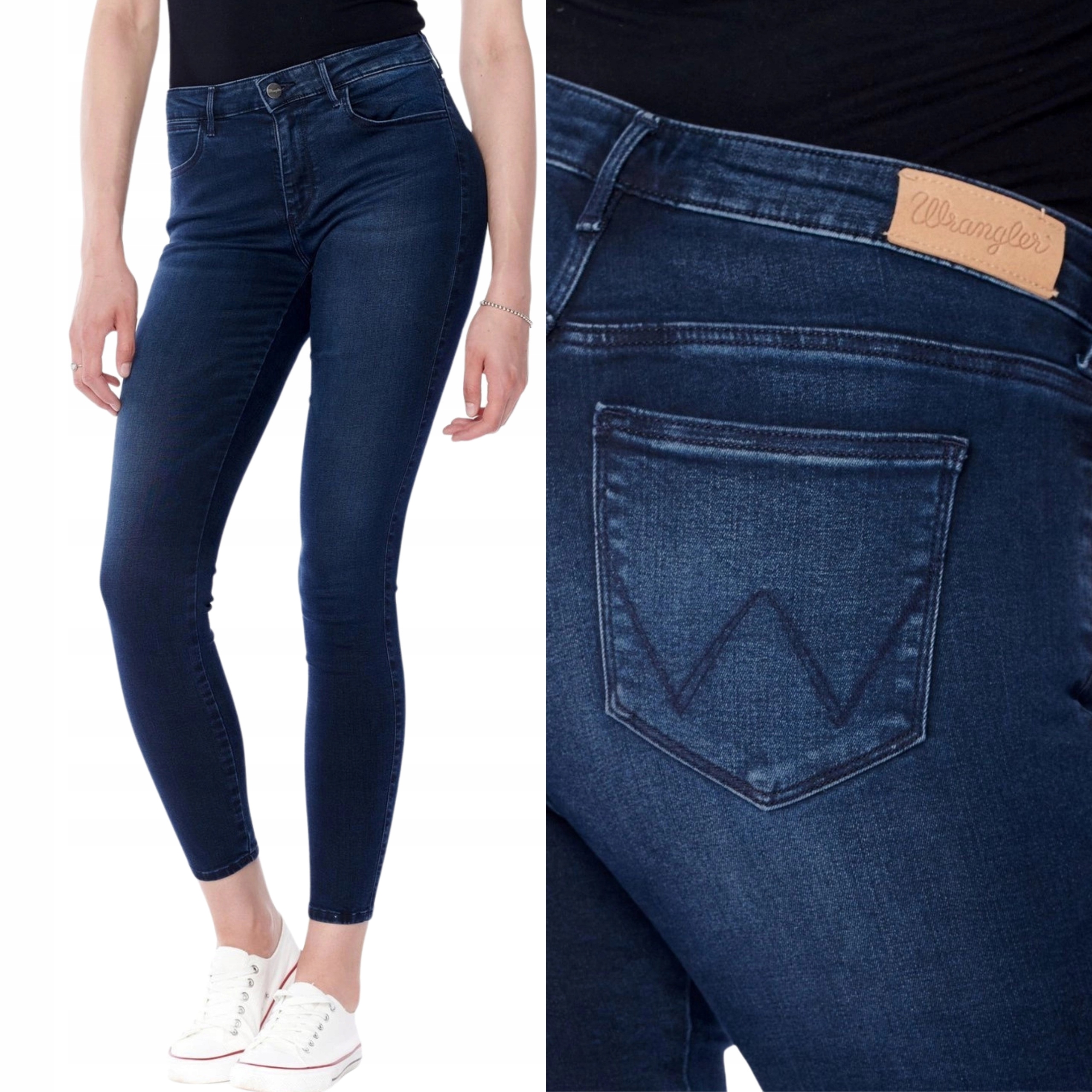 Wrangler kalhoty Navy jeans Skinny W28 L32