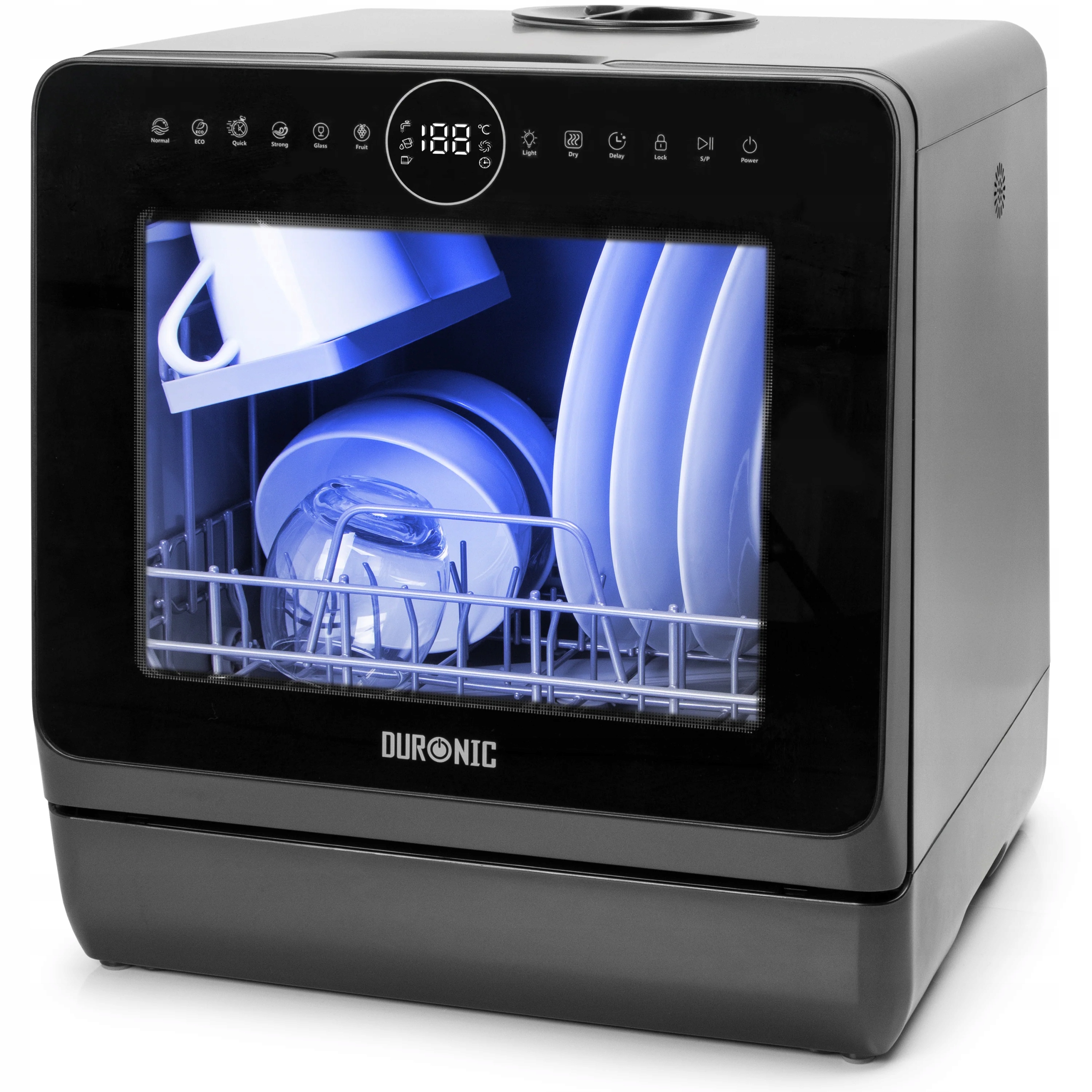 Volně Stojící Myčka Nádobí Duronic DW5 Bk 5 L 6 Programů Bez Přípojky