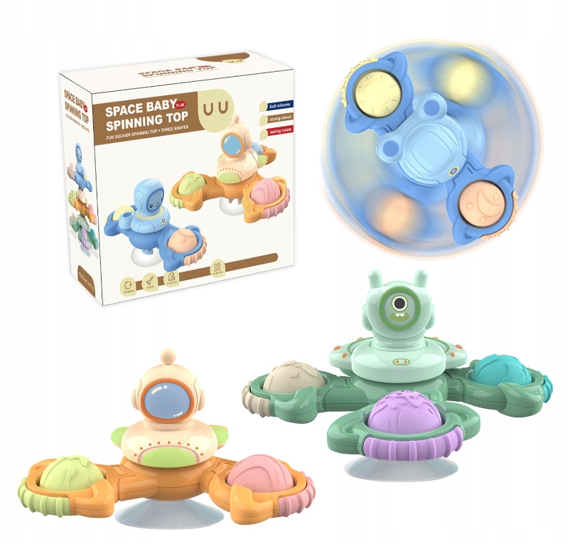 FIDGET SPINNER Z PRZYSSAWKĄ SENSORYCZNĄ KĄPIEL PREZENT GRZECHOTKA 3 SZTUKI EAN (GTIN) 4027632853145