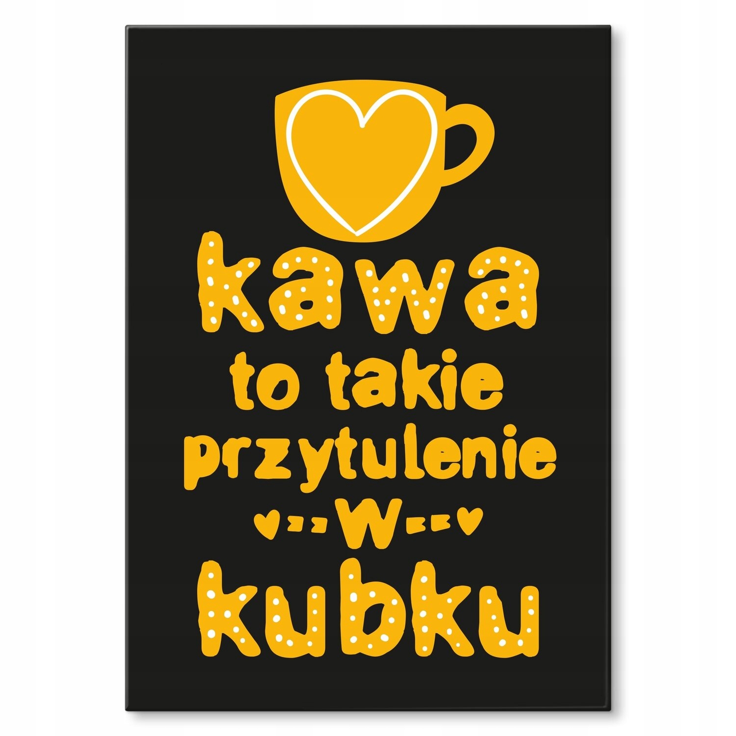Kovový plakát Objetí v kelímku Dárek 30 x 42 cm