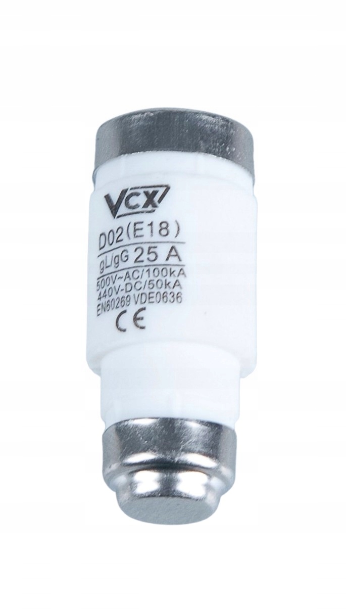 

Wkładka Topikowa Bezpiecznikowa D02 25a 400V VCX