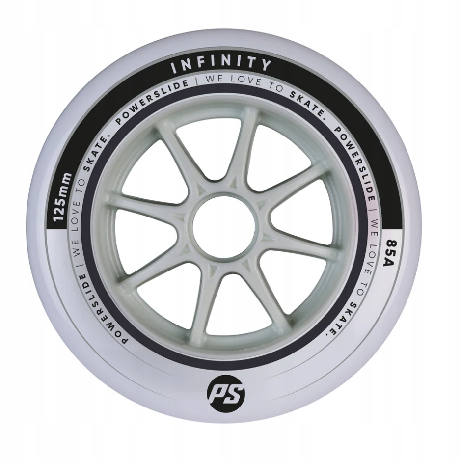 Powerslide Kolečka Powerslide Infinity Silver/Grey (6ks), 85A, 125