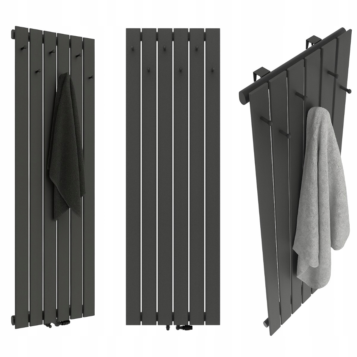 Dekoratívny Radiátor S Vešiakmi 1400/450 Grafit