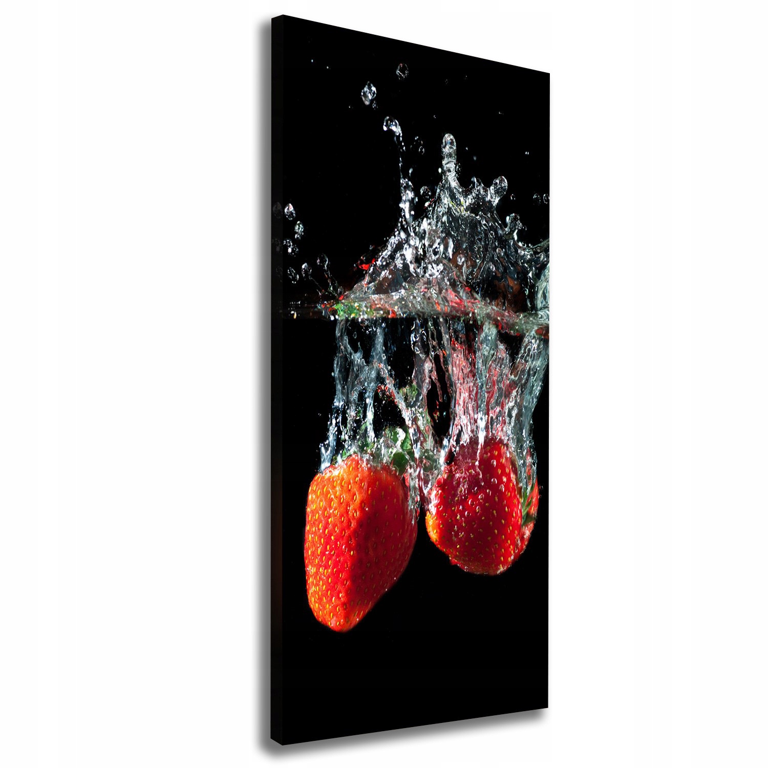 

Foto obraz na płótnie Truskawki pod wodą 50x125 cm