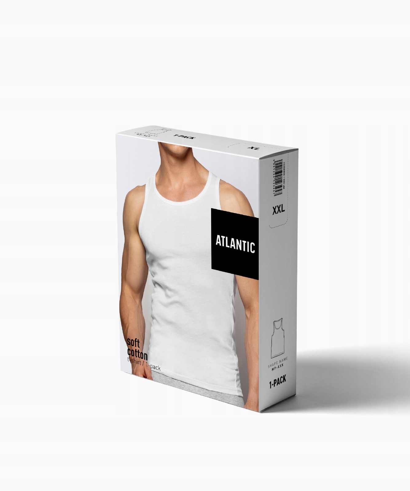 Podkoszulek Atlantic BMV-046 biały XL Rozmiar XL