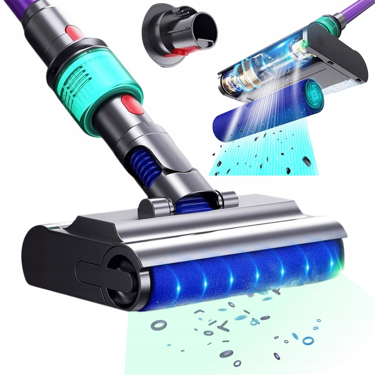 Zelený Kartáč Na Tvrdé Podlahy Pro Dyson V7 V8 V10 V11 V15