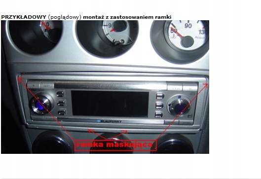 RAMKA RADIOWA KLUCZE ISO ANTENA ALFA 156 61390 + Model ramka plus