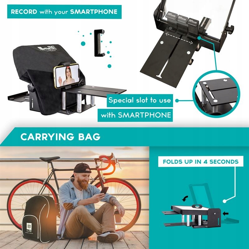 Teleprompter Pack 12" - do tabletów do 12" REFURBISHED Stan opakowania oryginalne